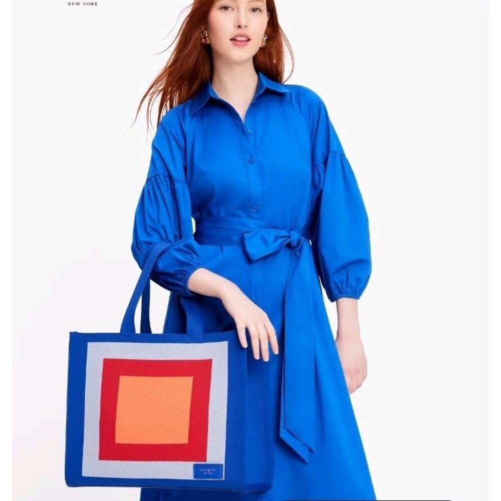 Kate Spade New York Manhattan Blocks Of Color Jacquard Large Tote 450$